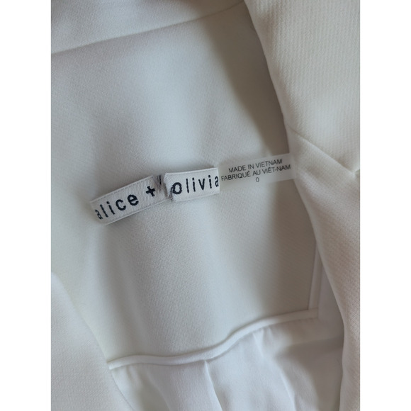 NWD Alice + Olivia Double Breasted Open Blazer Jacket Size 0 Cream #4F453 - Picture 12 of 16